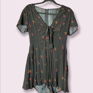 Windsor tied-front romper